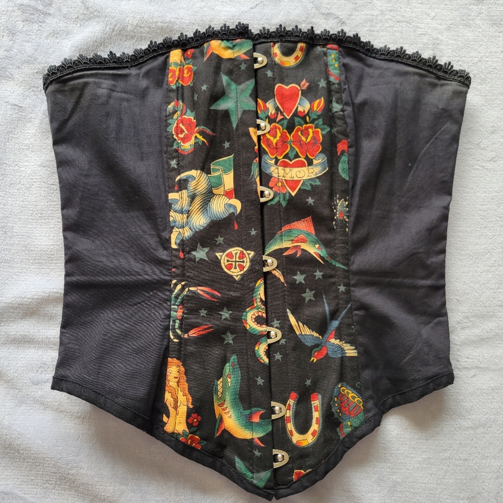 Traditional tattoo style corset